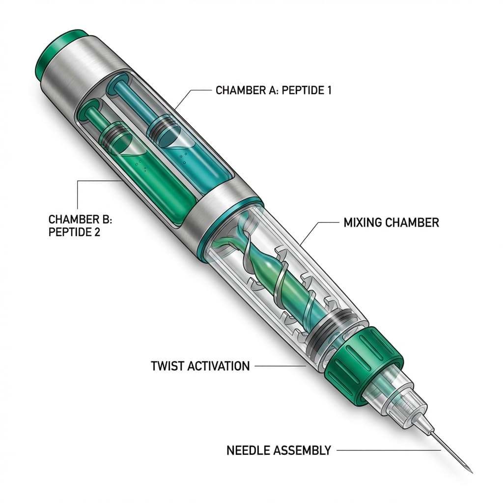 Двукомпонентна пептидна писалка