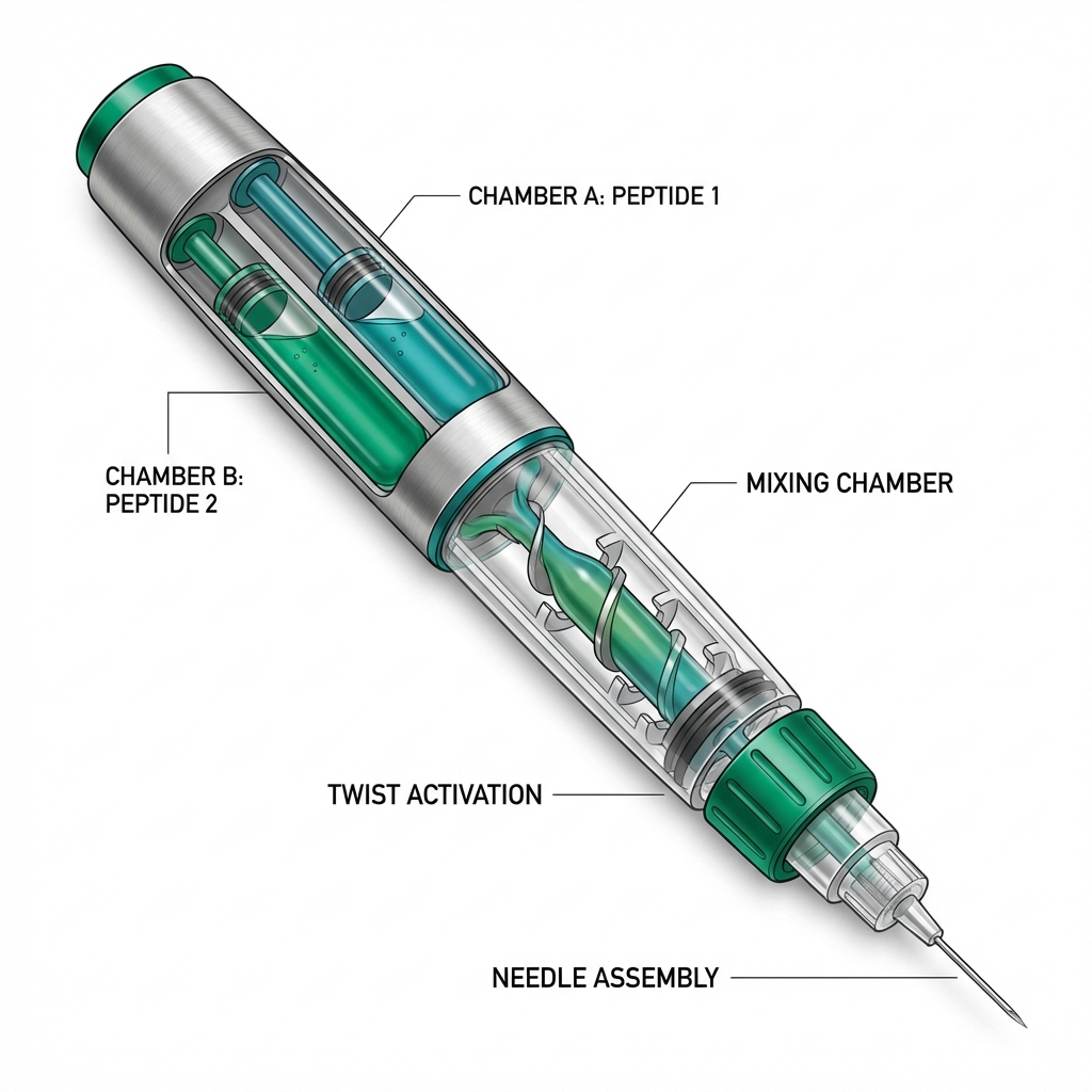 Двукомпонентна пептидна писалка